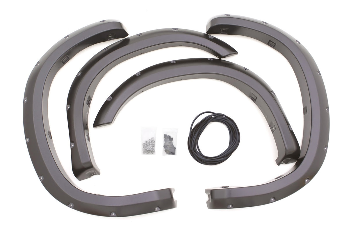 Rivet Style Fender Flare Set Front and Rear, Smooth, 4-Piece Set 2007-2013 Toyota Tundra Fleetside Lund