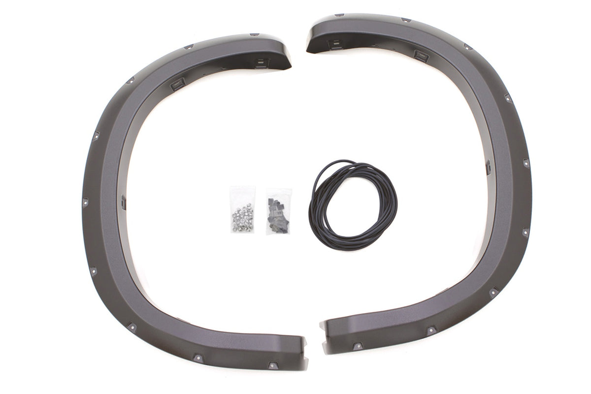 Rivet Style Fender Flare Set Rear, Textured, 2-Piece Set 2007-2013 Toyota Tundra Fleetside Lund