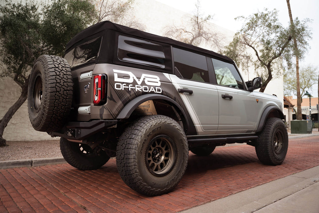 2021 2024 Ford Bronco 4 Door OE Plus Series Side Steps DV8 Offroad