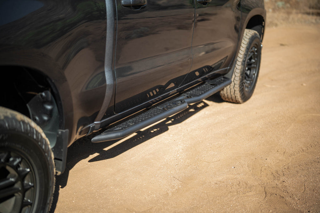 2019 2024 GMC Sierra 1500 & Chevrolet Silverado 1500 Crew Cab OE Plus Side Steps DV8 Offroad