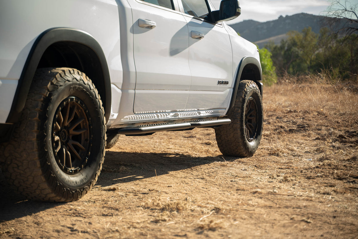2019 2025 RAM 1500 Crew Cab OE Plus Side Steps DV8 Offroad