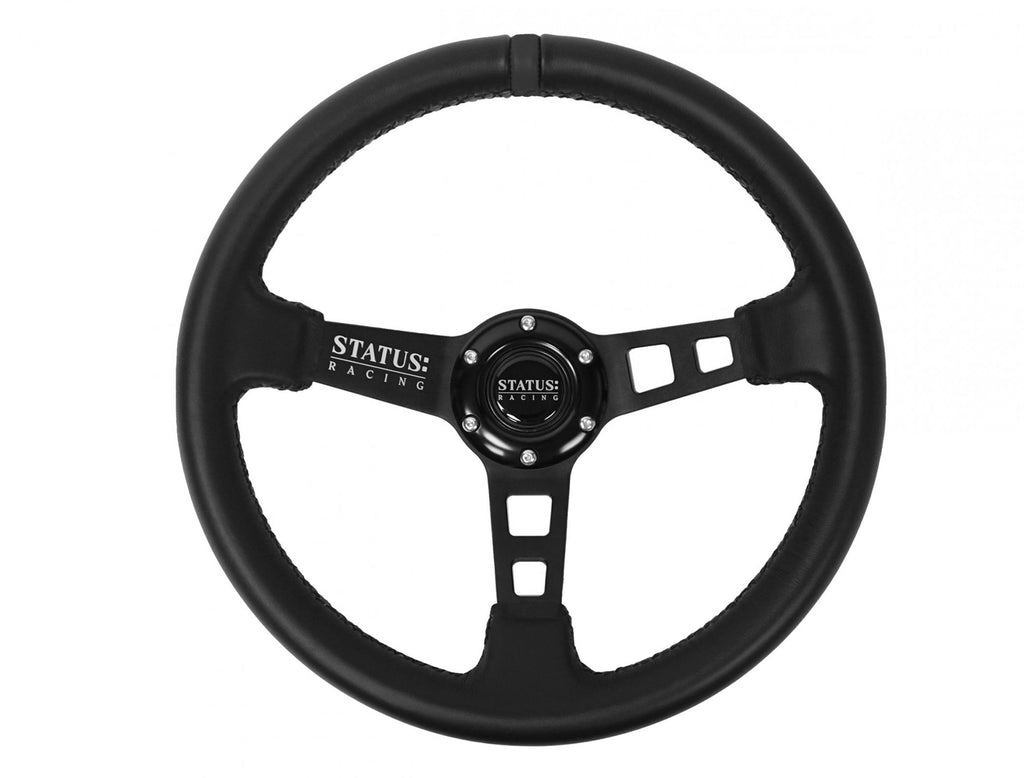Deep Dish Leather Steering Wheel 13 Inch Diameter PRP Seats