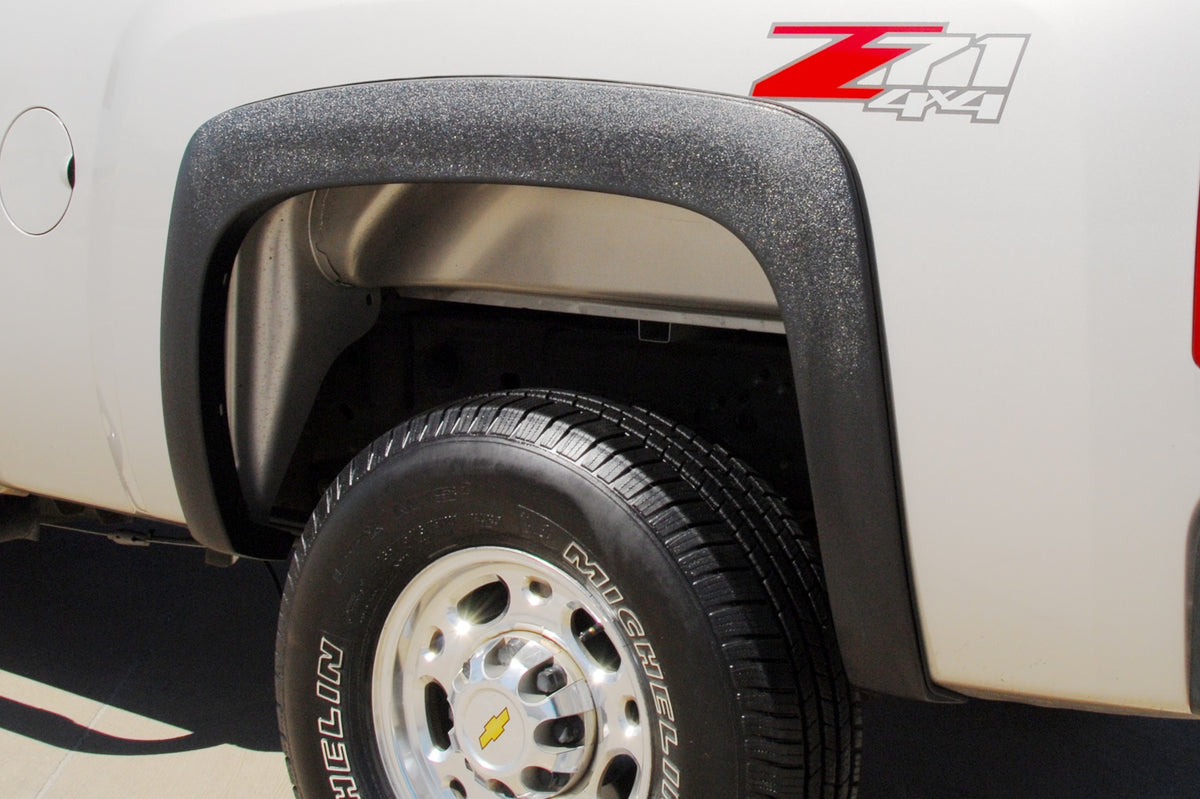 Sport Style Fender Flare Set Rear, Smooth, 2-Piece Set 2007-2014 Silverado/Sierra 1500/2500 HD/3500 HD Fleetside Lund