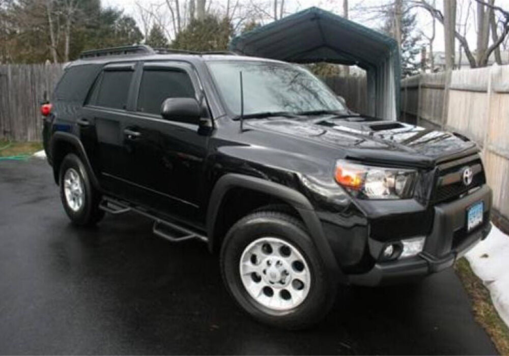 Nerf Step Bar Wheel-to-Wheel (2 Steps per Side) 3 Inch Main Tube Diameter 2003-2009 Toyota 4Runner Textured Black NFab