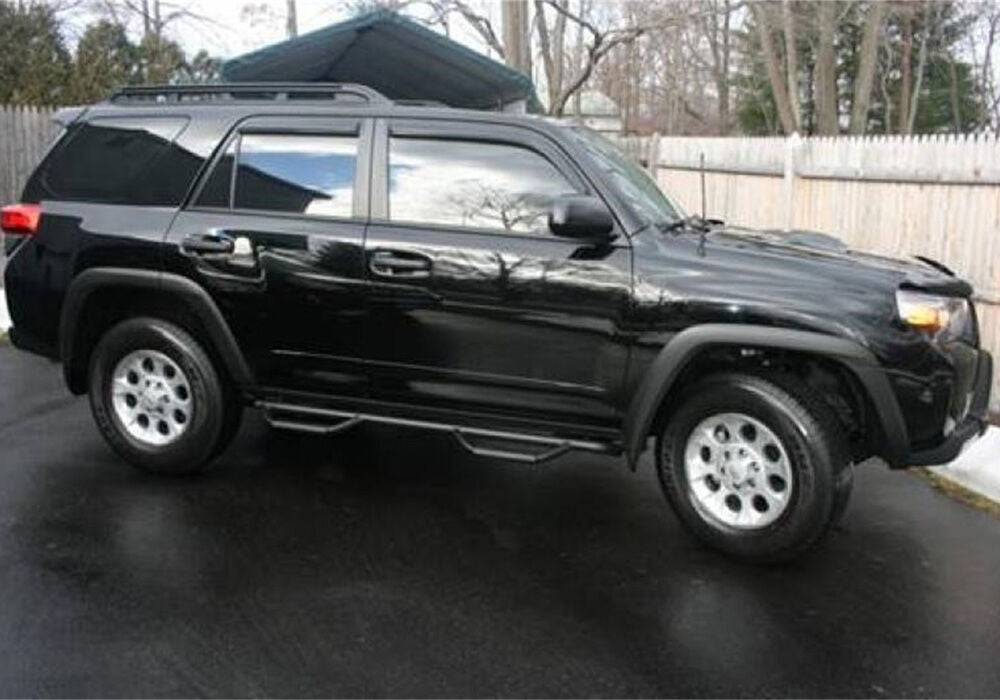 Nerf Step Bar Wheel-to-Wheel (2 Steps per Side) 2 Inch Main Tube Diameter 2003-2009 Toyota 4Runner Textured Black NFab