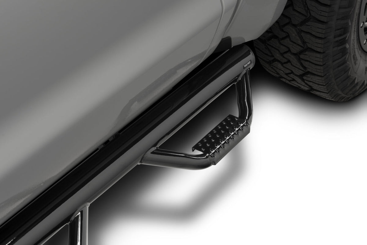 Nerf Step Bar Cab Length (2 Steps per Side) 2004-2006 Toyota Tundra Double Cab Gloss Black NFab
