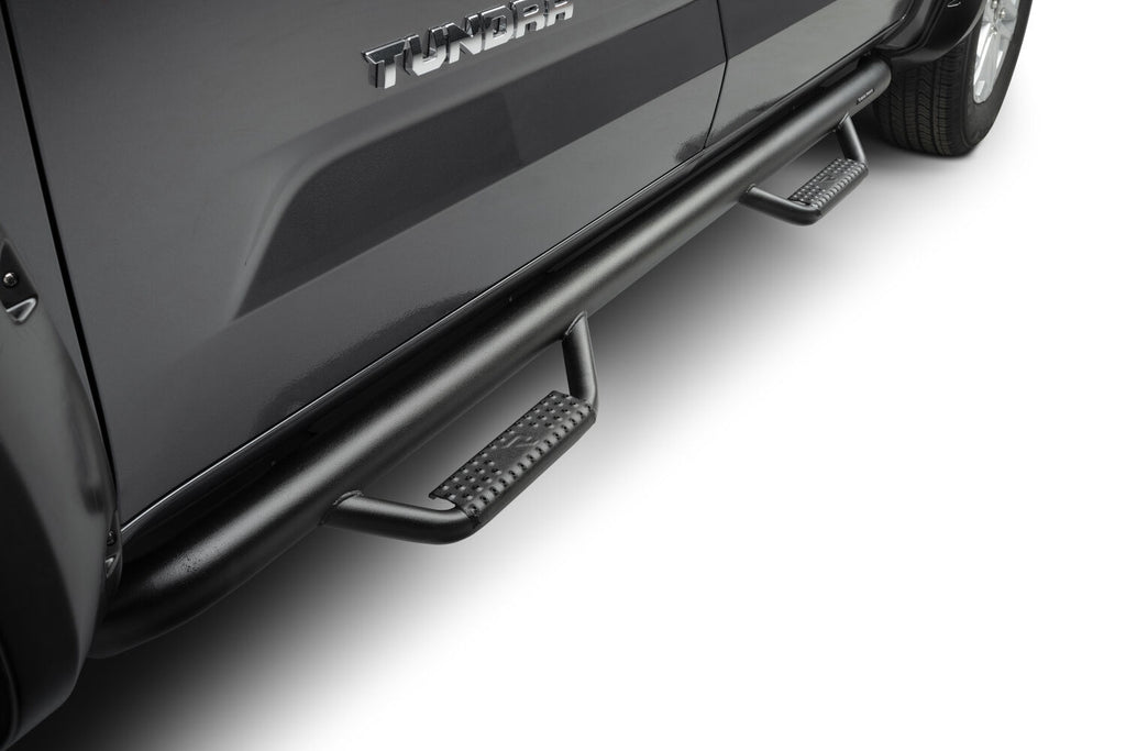 Nerf Step Bar Cab Length (2 Steps per Side) 2007-2021 Toyota Tundra Double Cab Textured Black N Fab