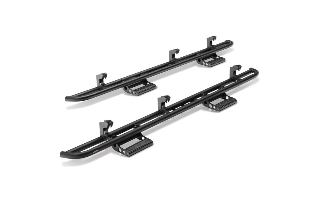 RKR Step System Cab Length (2 Step Mounts/2 Steps per Side) 1.75 Inch Rails 2022-2025 Toyota Tundra CrewMax Textured Black NFab
