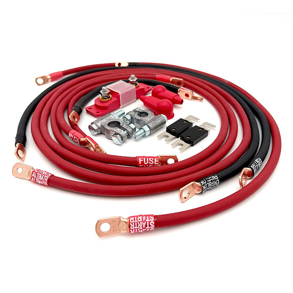 1984-1989 Toyota 4Runner 22RE Gen 1 Battery Cable Kit 1/0 Gauge Battery Cable Big7Kits