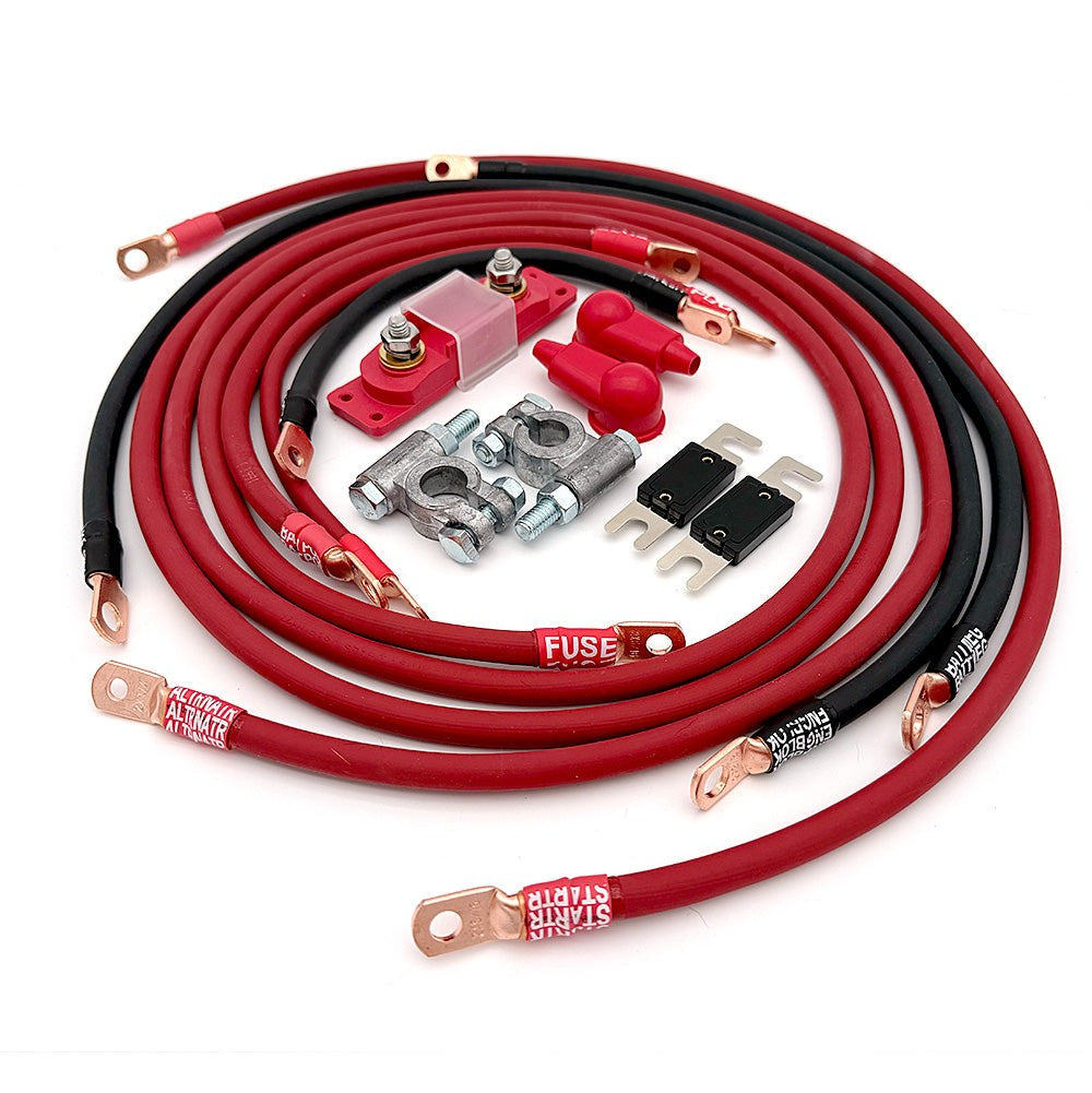1984-1989 Toyota 4Runner 22RE Gen 1 Battery Cable Kit 2 Gauge Battery Cable Big7Kits