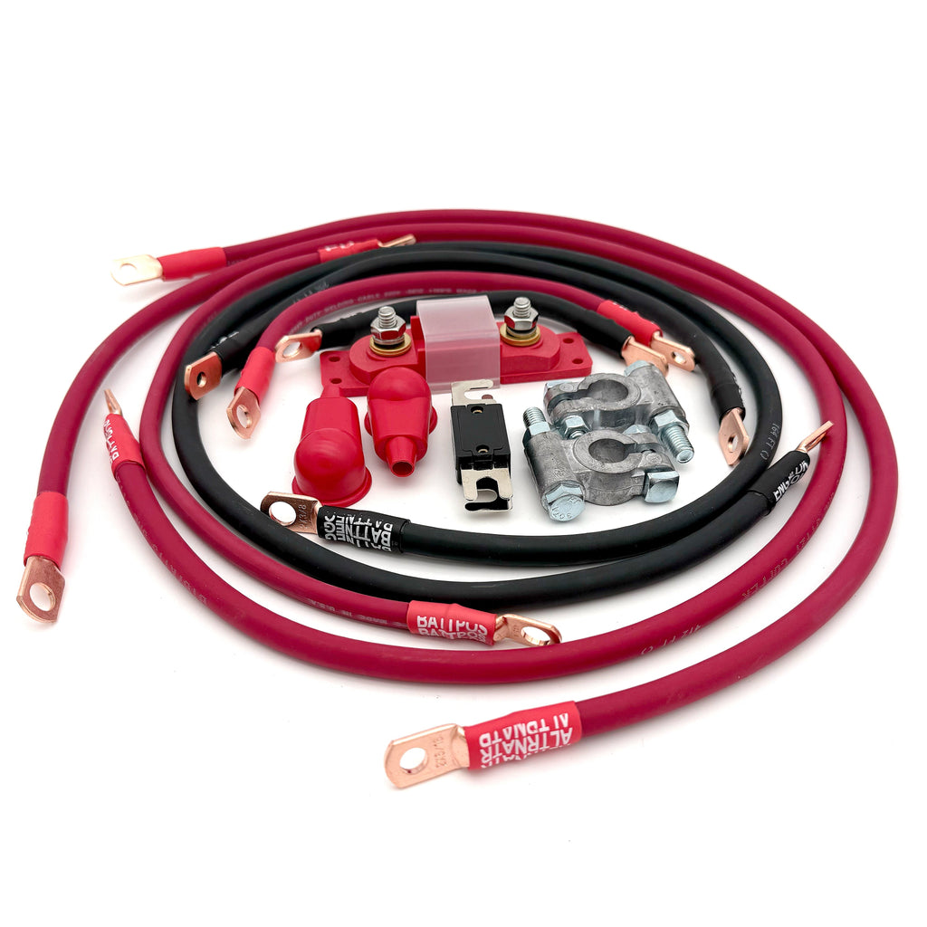 1990-1995 Toyota 4Runner Gen 2 Battery Cable Kit 3.0 Liter 1/0 Gauge Battery Cable Big7Kits