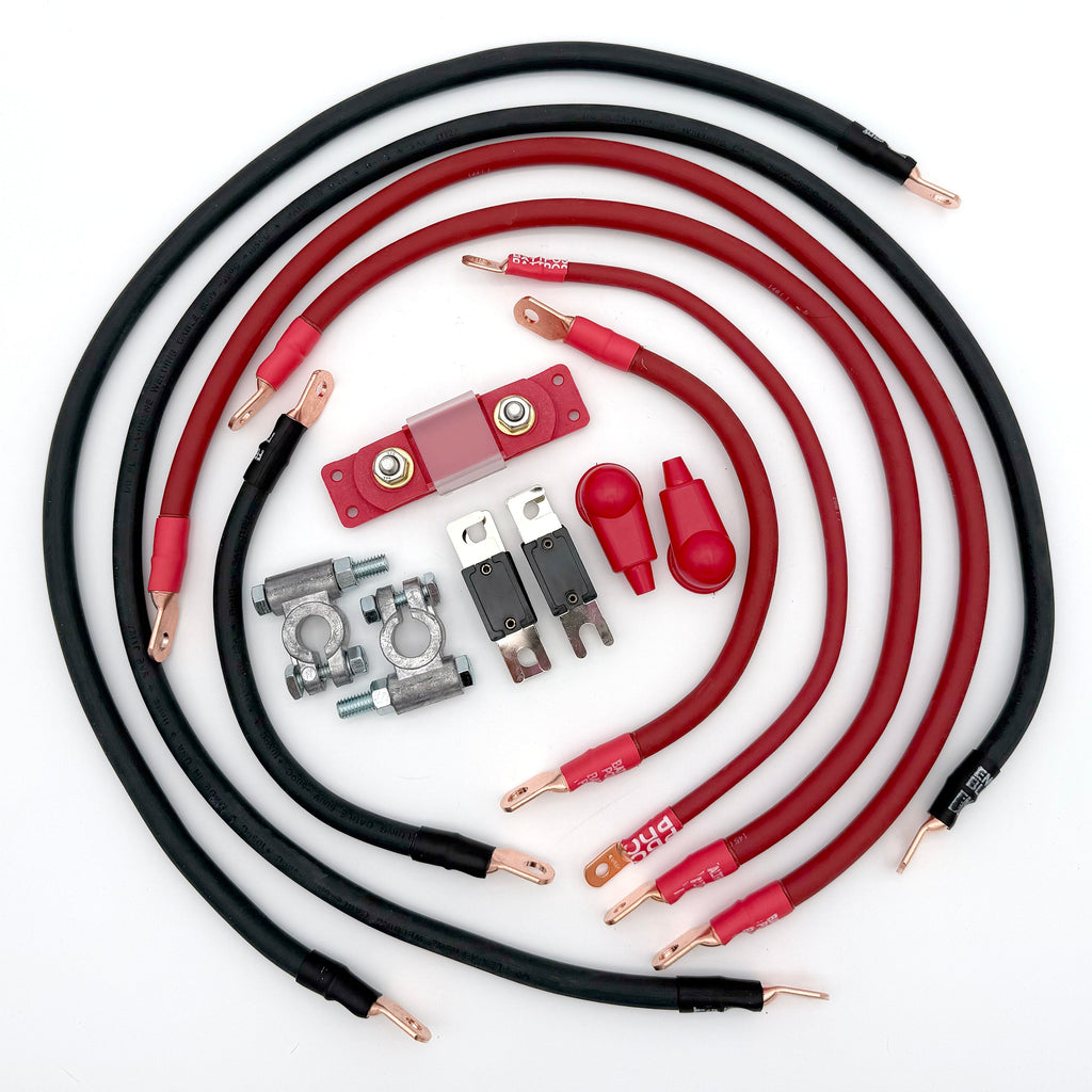 2010-2024 Toyota 4Runner Battery Cable Kit Gen 5 4.0 Liter 1/0 Gauge Battery Cable Big7Kits