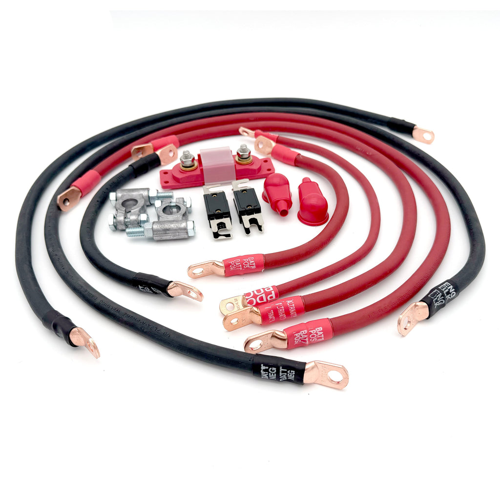 2010-2024 Toyota 4Runner Battery Cable Kit Gen 5 4.0 Liter 1/0 Gauge Battery Cable Big7Kits