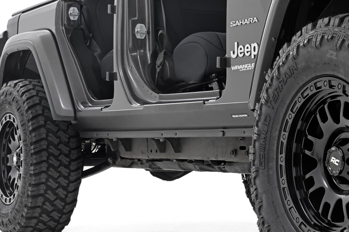 Trail Cladding Rocker Sill Plates Jeep Wrangler Unlimited 4WD (2018-2026) Rough Country