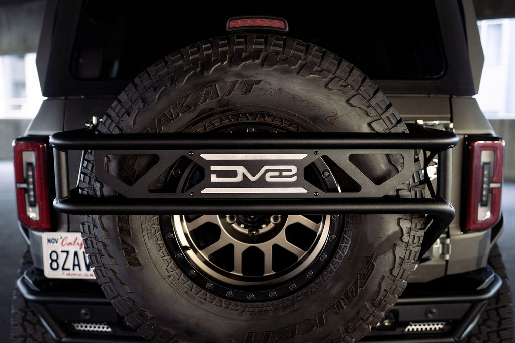 2021 2024 Ford Bronco Spare Tire Guard Accessory Mount DV8 Offroad