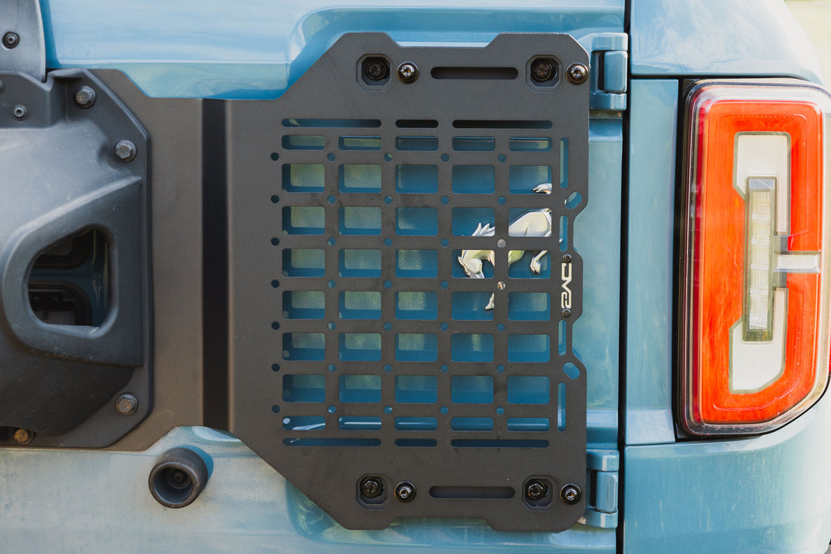 2021 2025 Ford Bronco Tailgate Reinforcement Molle Panel DV8 Offroad