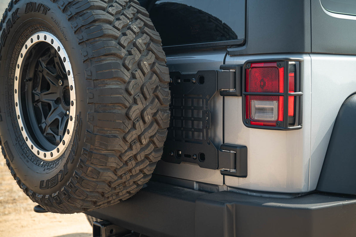 2007 2018 Jeep Wrangler JK Tailgate Reinforcement Molle Panel DV8 Offroad
