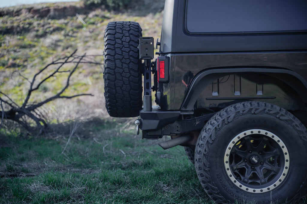 2007 2018 Jeep Wrangler JK JKU Tire Carrier For Mto Bumper DV8 Offroad