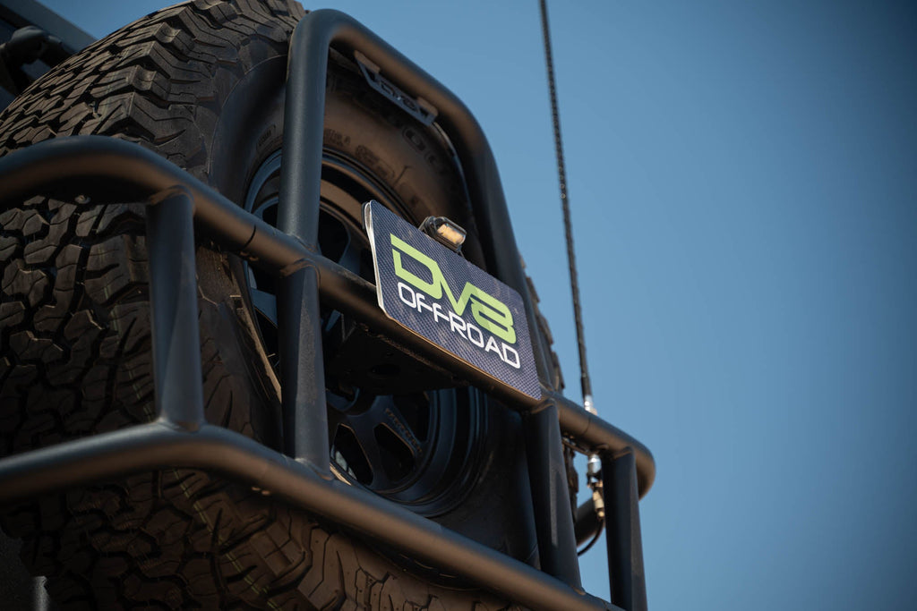 2007 2018 Jeep Wrangler Body Mounted Tire Carrier DV8 Offroad