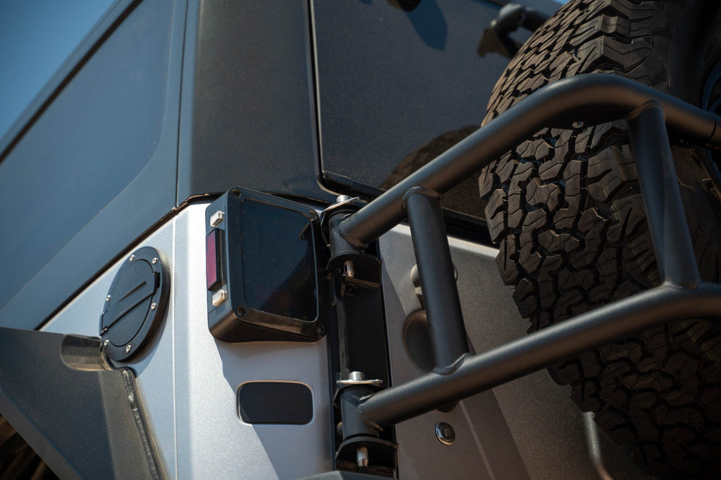 2007 2018 Jeep Wrangler Body Mounted Tire Carrier DV8 Offroad