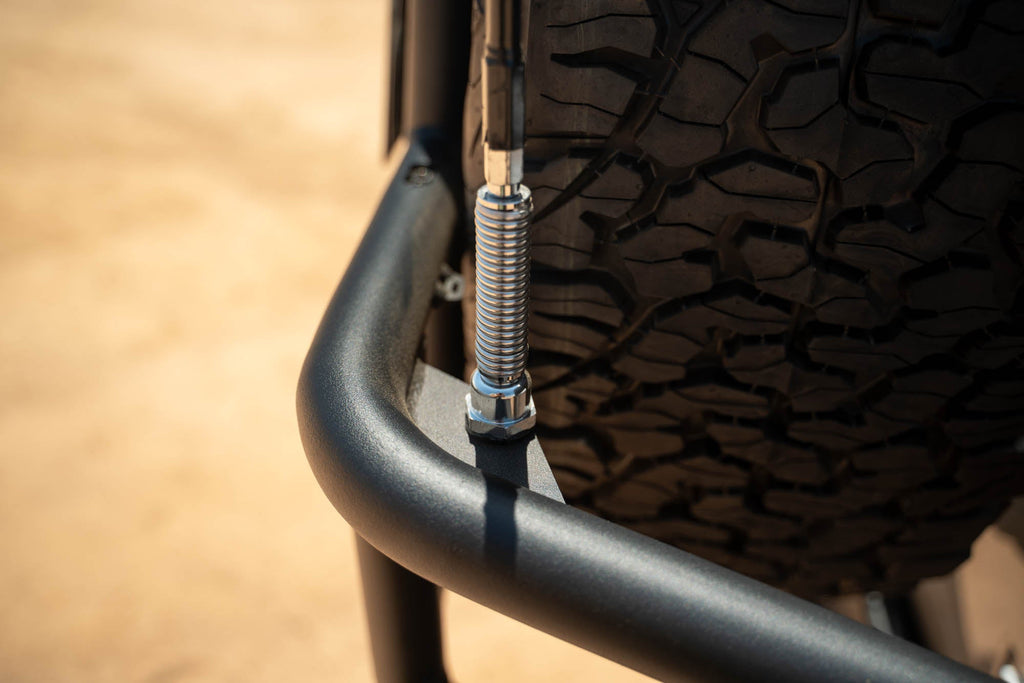 2007 2018 Jeep Wrangler Body Mounted Tire Carrier DV8 Offroad