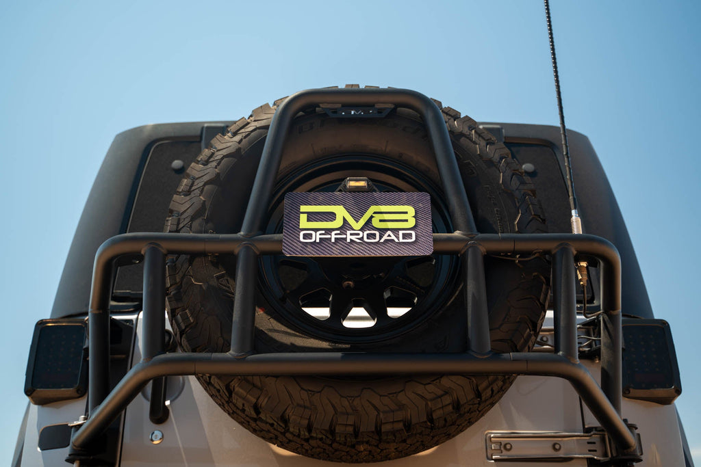 2007 2018 Jeep Wrangler Body Mounted Tire Carrier DV8 Offroad