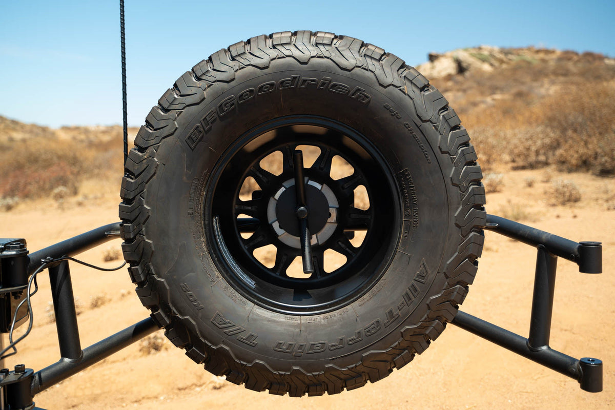 2007 2018 Jeep Wrangler Body Mounted Tire Carrier DV8 Offroad