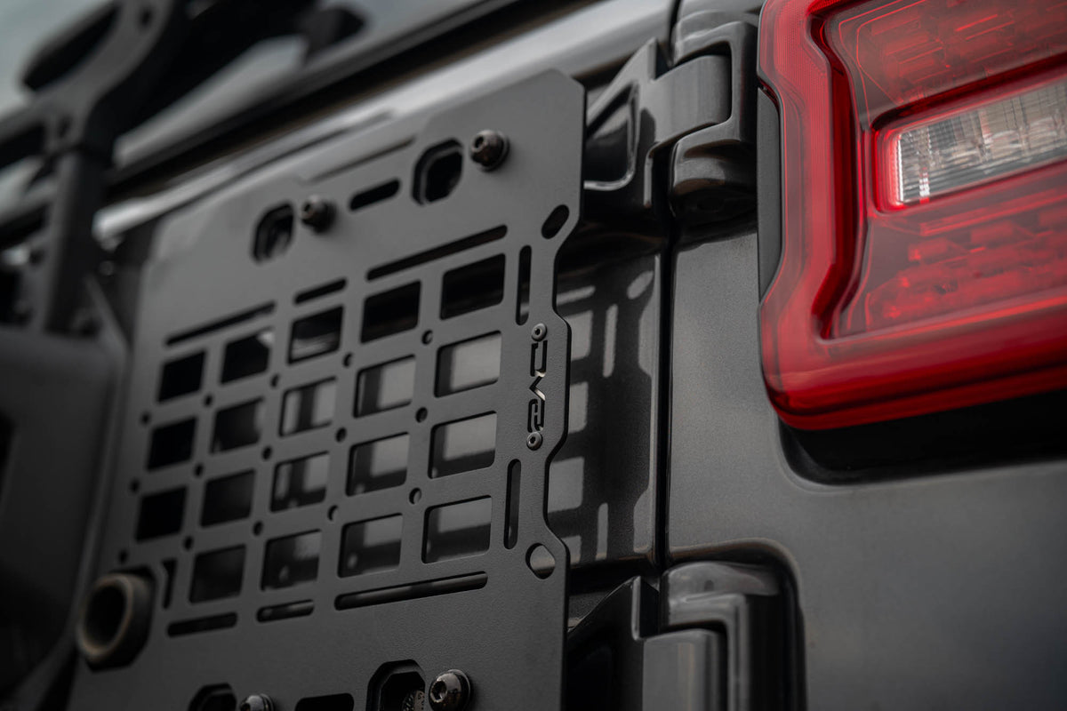 2018 2025 Jeep Wrangler JL Tailgate Reinforcement Molle Panel DV8 Offroad