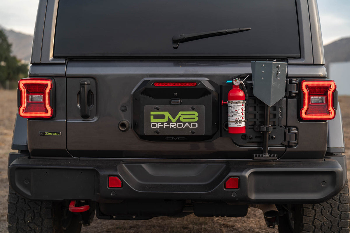 2018 2025 Jeep Wrangler JL Tailgate Reinforcement Molle Panel DV8 Offroad