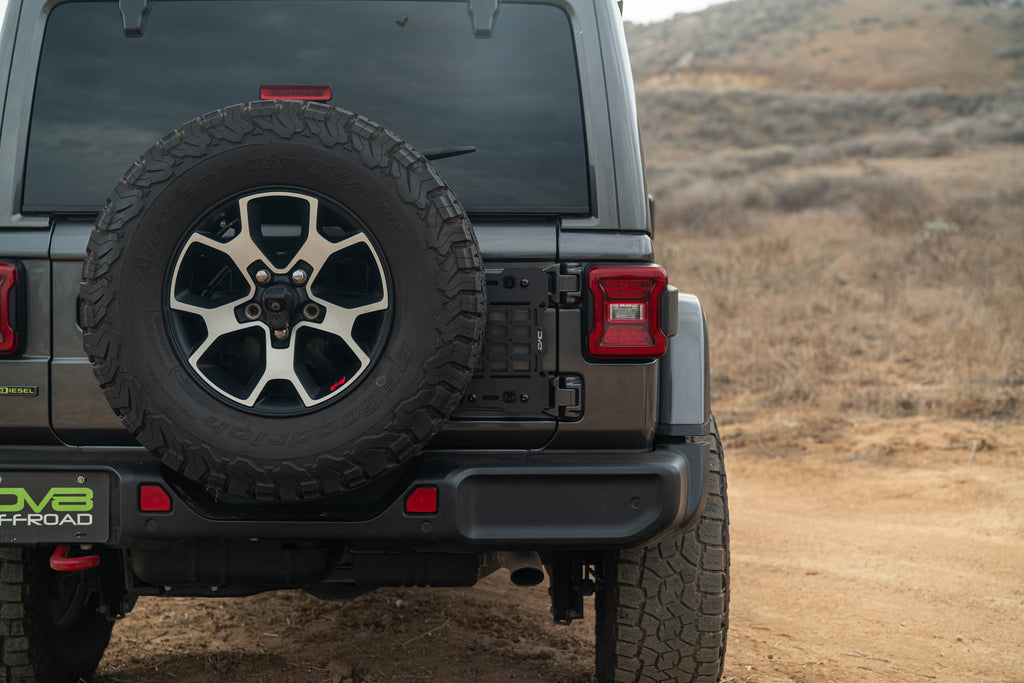 2018 2025 Jeep Wrangler JL Tailgate Reinforcement Molle Panel DV8 Offroad