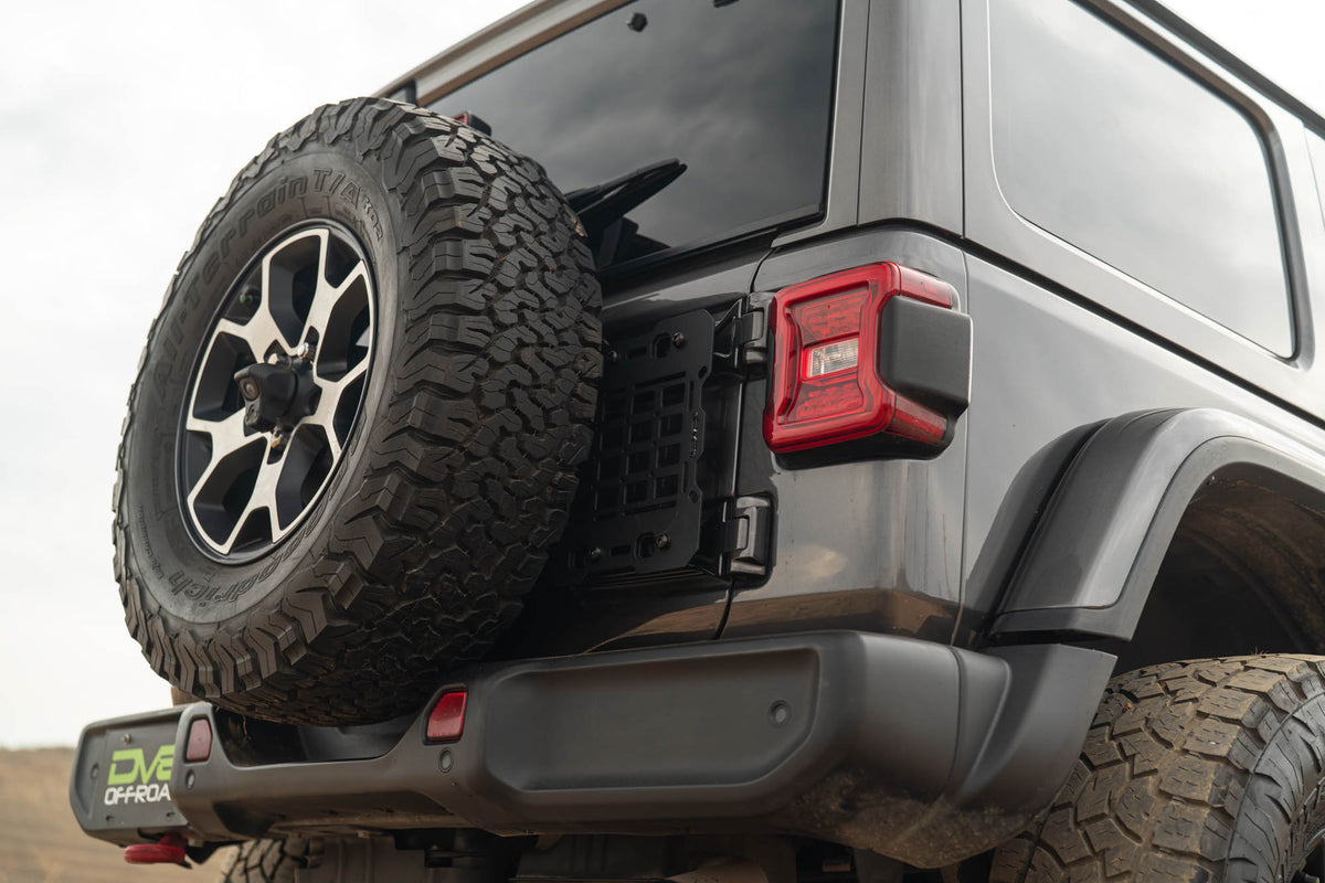 2018 2025 Jeep Wrangler JL Tailgate Reinforcement Molle Panel DV8 Offroad