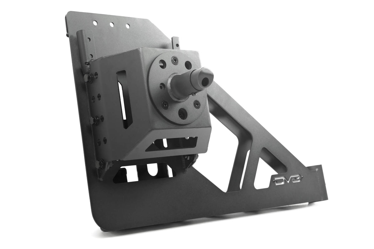 2018 2025 Jeep Wrangler JL, JLU Mto Series Bumper Spare Tire Swing Gate DV8 Offroad