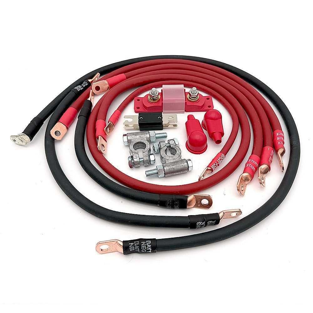 1993-1997 Toyota Land Cruiser Battery Cable Kit FZJ80 4.5 Liter 1/0 Gauge Battery Cable Big7Kits