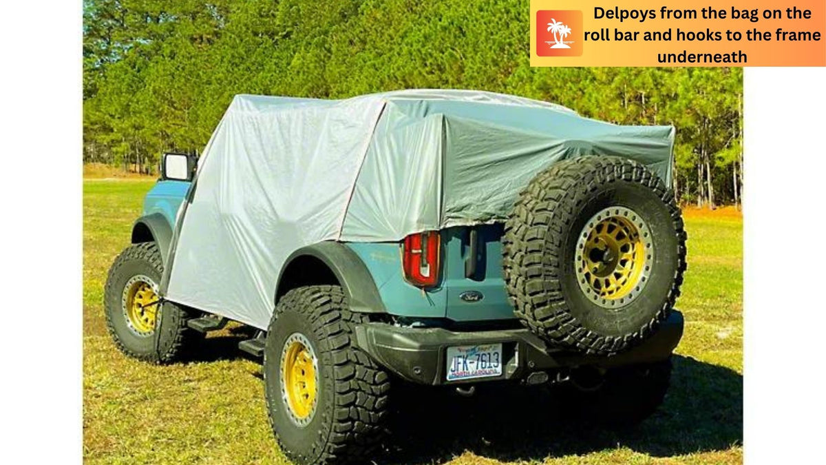 Tailgate Tent, Rain Cover, Awning For Broncos / UTV Gray Trail Gear Oasis
