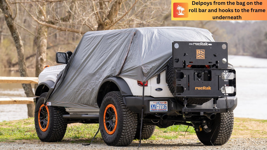 Tailgate Tent, Rain Cover, Awning For Broncos / UTV Gray Trail Gear Oasis