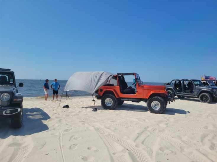 Tailgate Tent, Rain Cover, Awning For All Jeep Wranglers and UTV's Gray Trail Gear Oasis