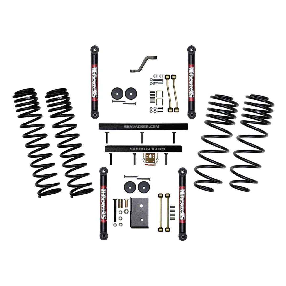 4 Inch Suspension Lift System With ADX 2.0 Remote Reservoir Shocks with Lower Links 03-06 Jeep Wrangler TJ Skyjacker