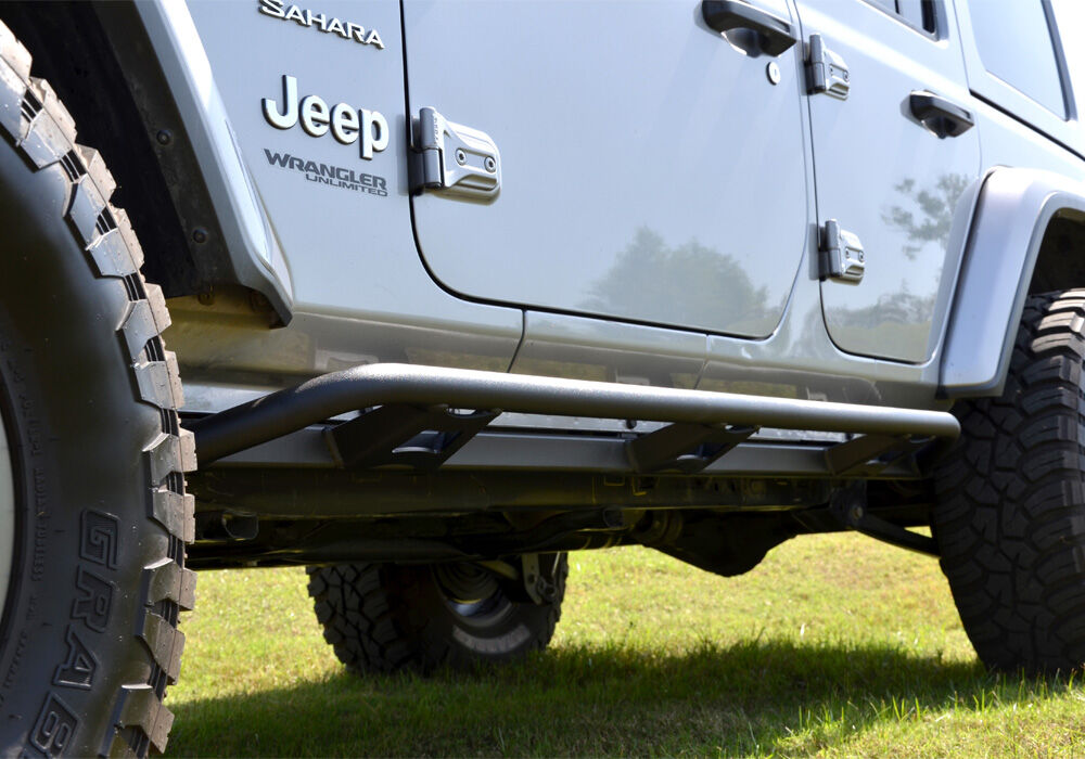 TrailSlider Step System Cab Length (2 Steps per Side) 2020-2025 Jeep Gladiator Textured Black NFab