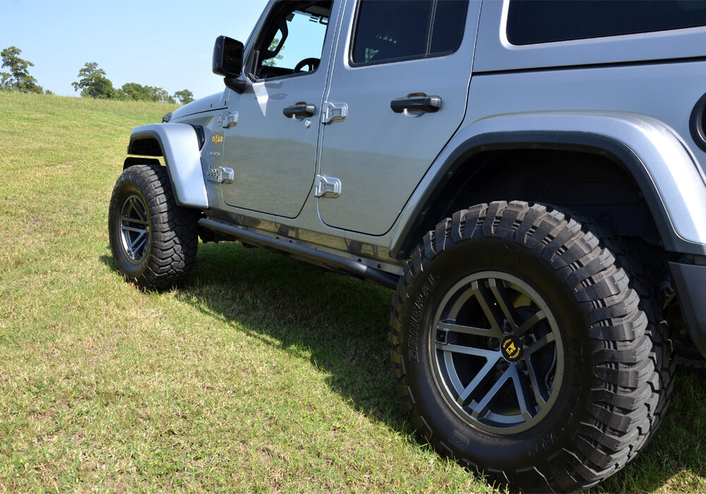 TrailSlider Step System Cab Length (2 Steps per Side) 2020-2025 Jeep Gladiator Textured Black NFab