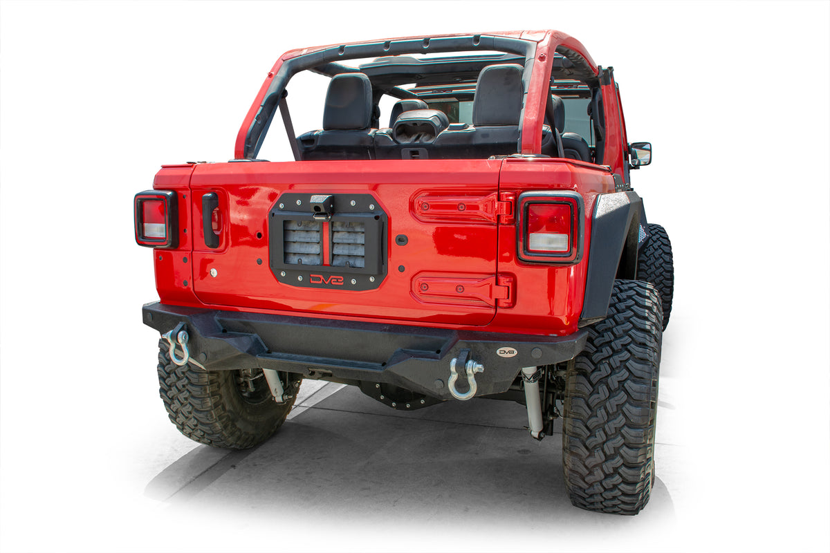 2018 2024 Jeep Wrangler JL JLU Jeep Jl Spare Tire Delete Kit W/ Camera Housing DV8 Offroad