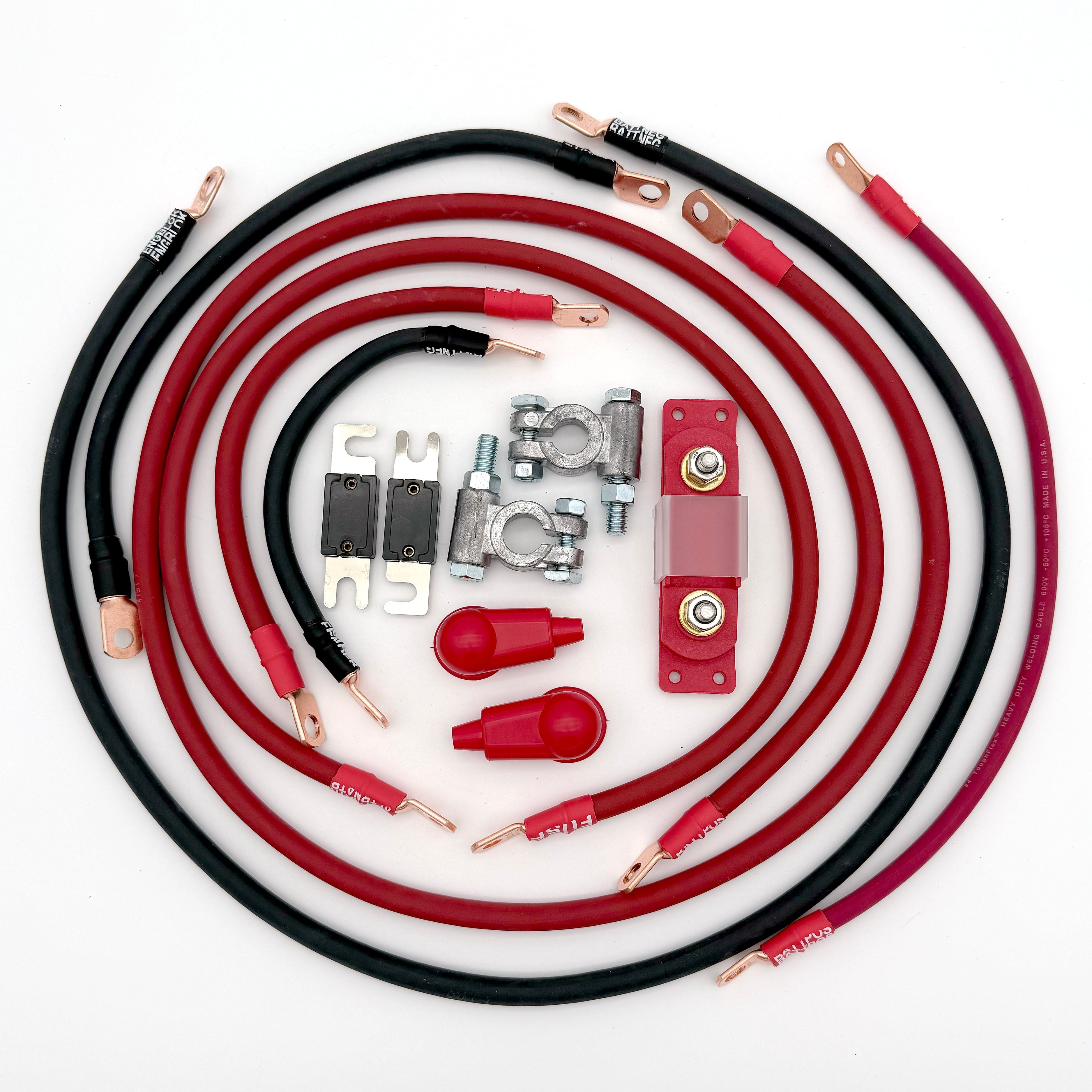1995-2004 Toyota Tacoma Battery Cable Kit Gen 1 2.4-2.7 Liter 1/0 Gauge Battery Cable Big7Kits