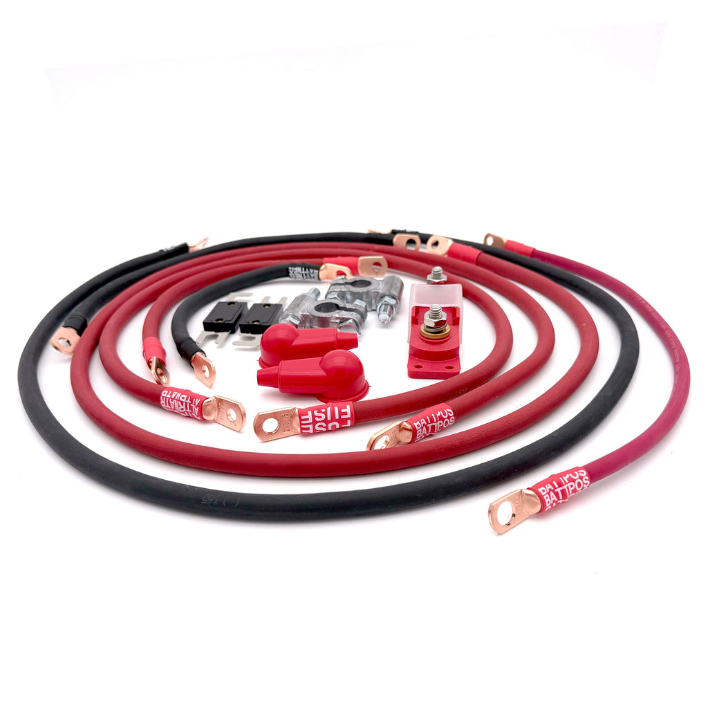 1995-2004 Toyota Tacoma Battery Cable Kit Gen 1 2.4-2.7 Liter 2 Gauge Battery Cable Big7Kits