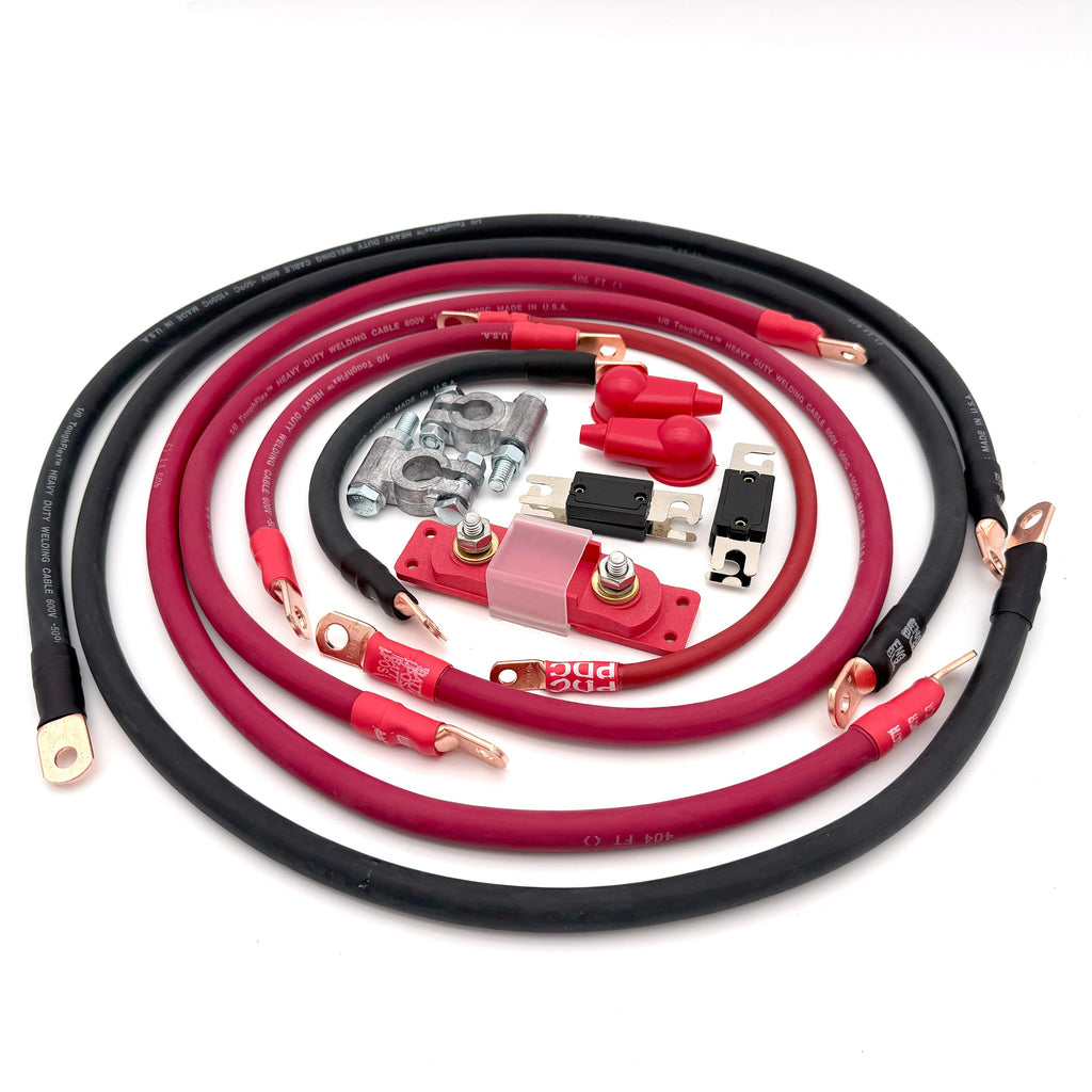 2016-2021 Toyota Tacoma Battery Cable Kit Gen 3 3.5 Liter 1/0 Gauge Battery Cable Big7Kits