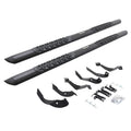 V3 Series Aluminum 5 Inch Elipse Side Steps with Mounting Brackets Textured Black 2015-2019 Silverado/Sierra 2500 HD Go Rhino