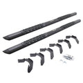 V3 Series Aluminum 5 Inch Elipse Side Steps with Mounting Brackets Textured Black 2004-2014 Ford F-150 Extended Cab Go Rhino