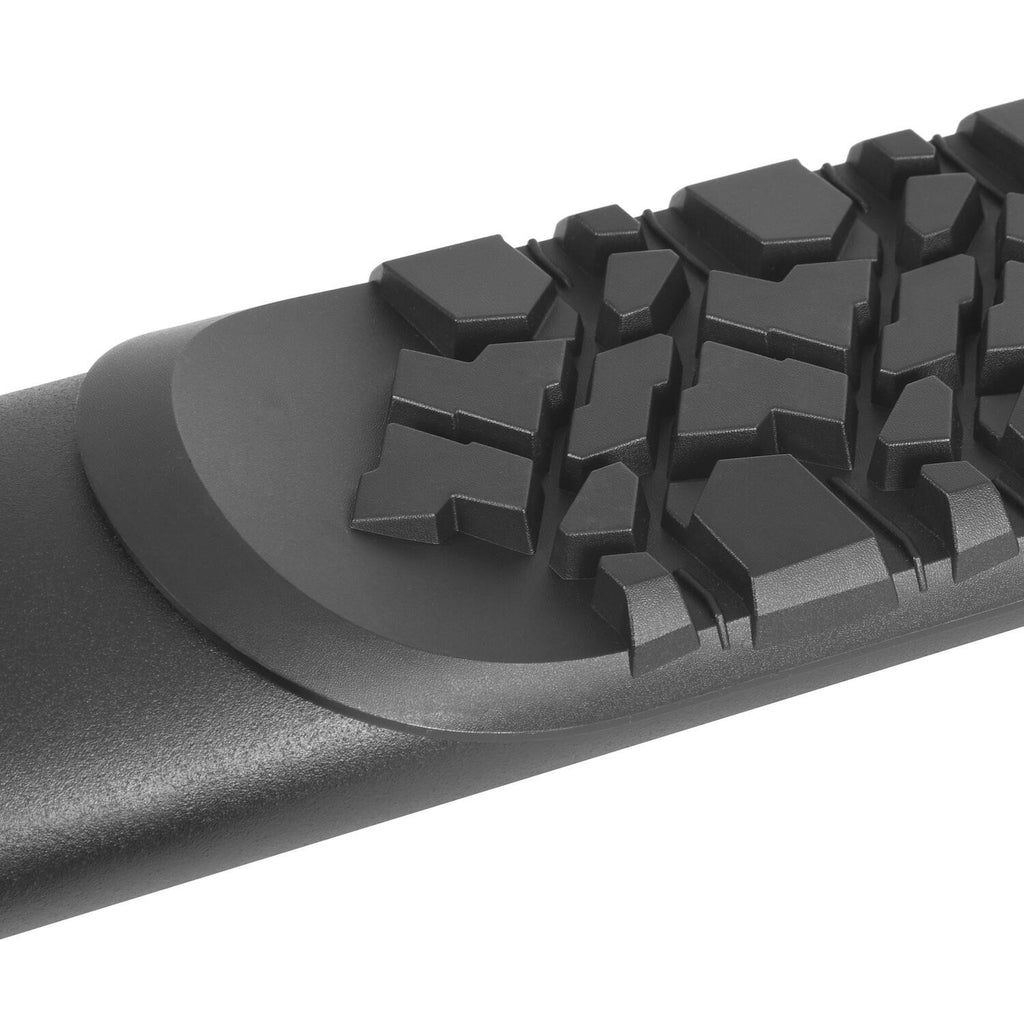 V3 Series Aluminum 5 Inch Elipse Side Steps with Mounting Brackets Textured Black 2004-2014 Ford F-150 Crew Cab Go Rhino