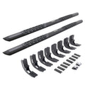 V3 Series Aluminum 5 Inch Elipse Side Steps with Mounting Brackets Textured Black 2019-2025 Silverado/Sierra 1500/2500 HD Go Rhino