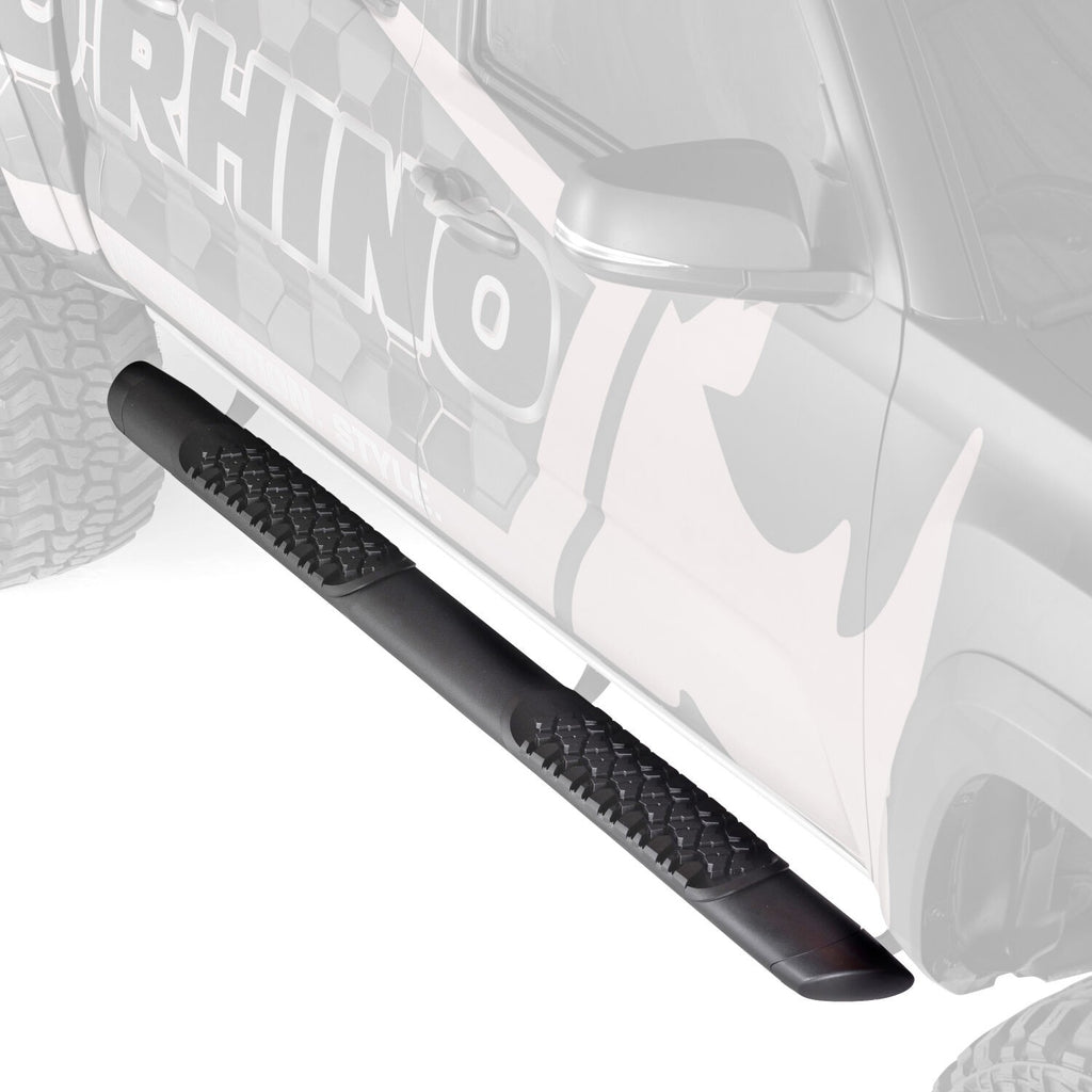 V3 Series Aluminum 5 Inch Elipse Side Steps with Mounting Brackets Textured Black 1999-2016 Ford F-250/F-350 Extended Cab Go Rhino