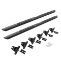 V3 Series Aluminum 5 Inch Elipse Side Steps with Mounting Brackets Textured Black 2018-2026 Jeep Wrangler Go Rhino