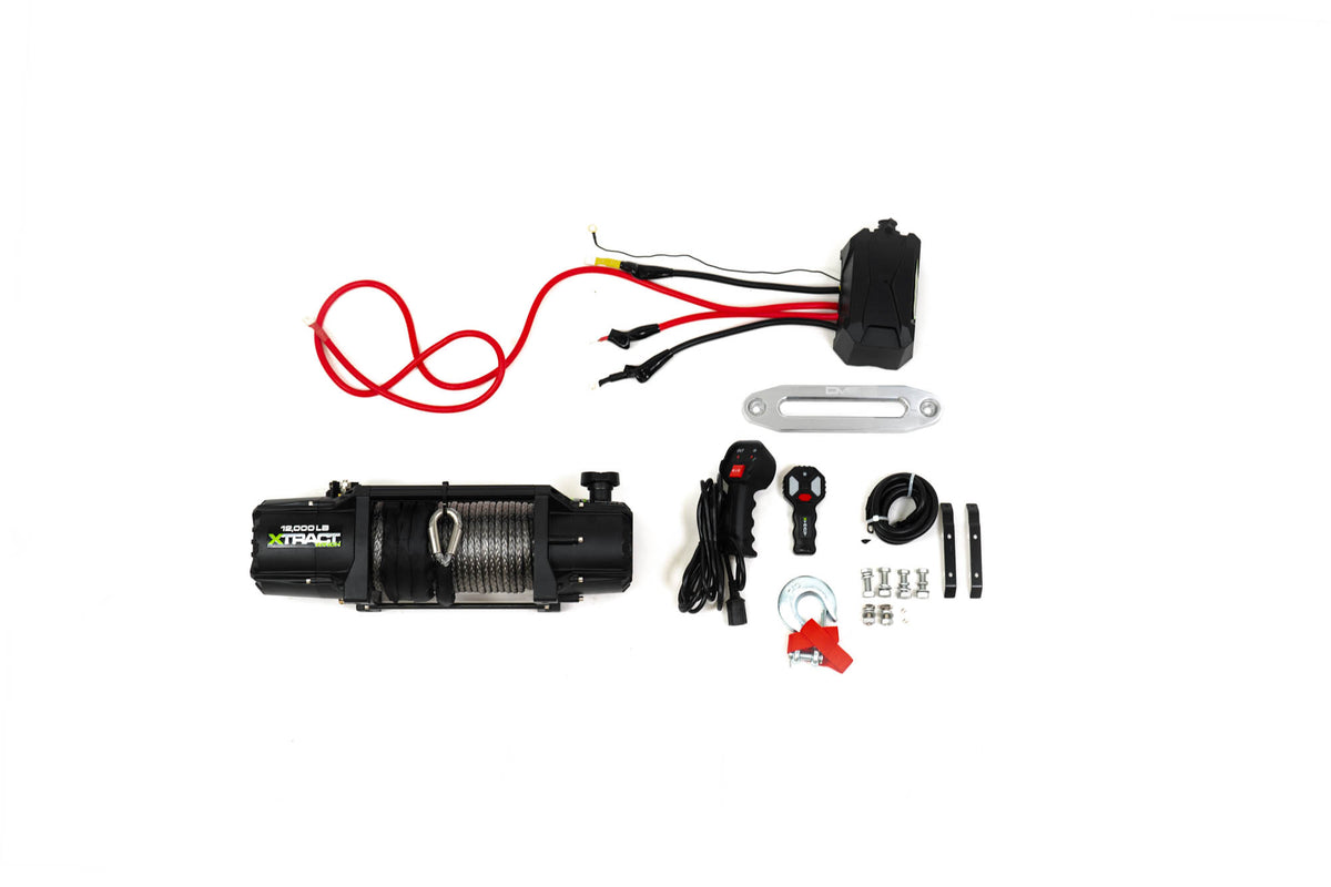 Xtract 12k Synthetic Rope Winch DV8 Offroad